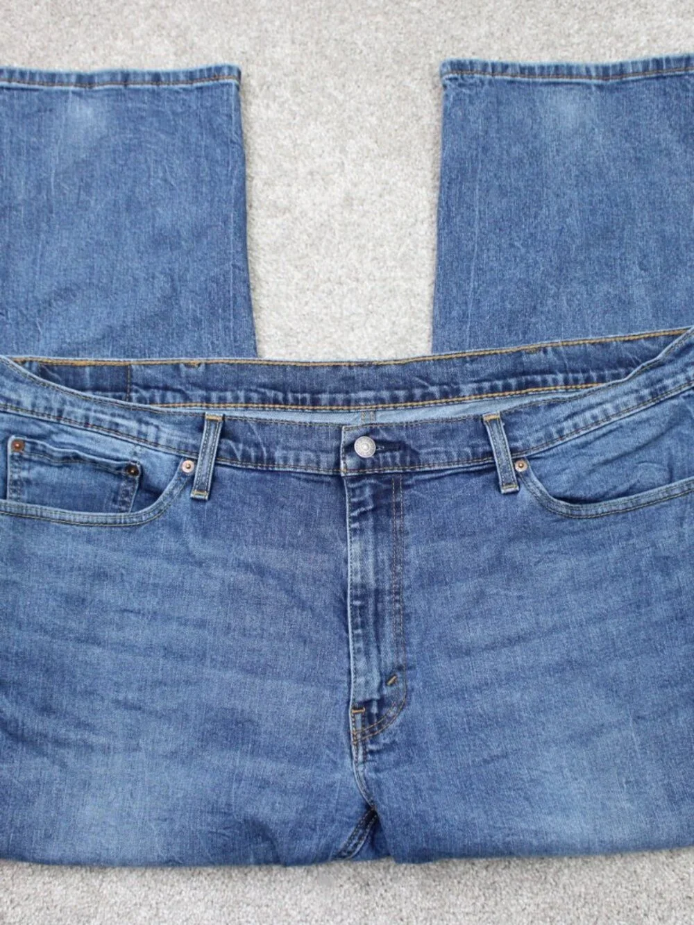 Levi's 541 Jeans Mens 44x28 Blue Athletic Fit Straight Leg Cotton Stretch Denim